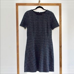 Ann Taylor Fit and Flare Black New Midi Dress